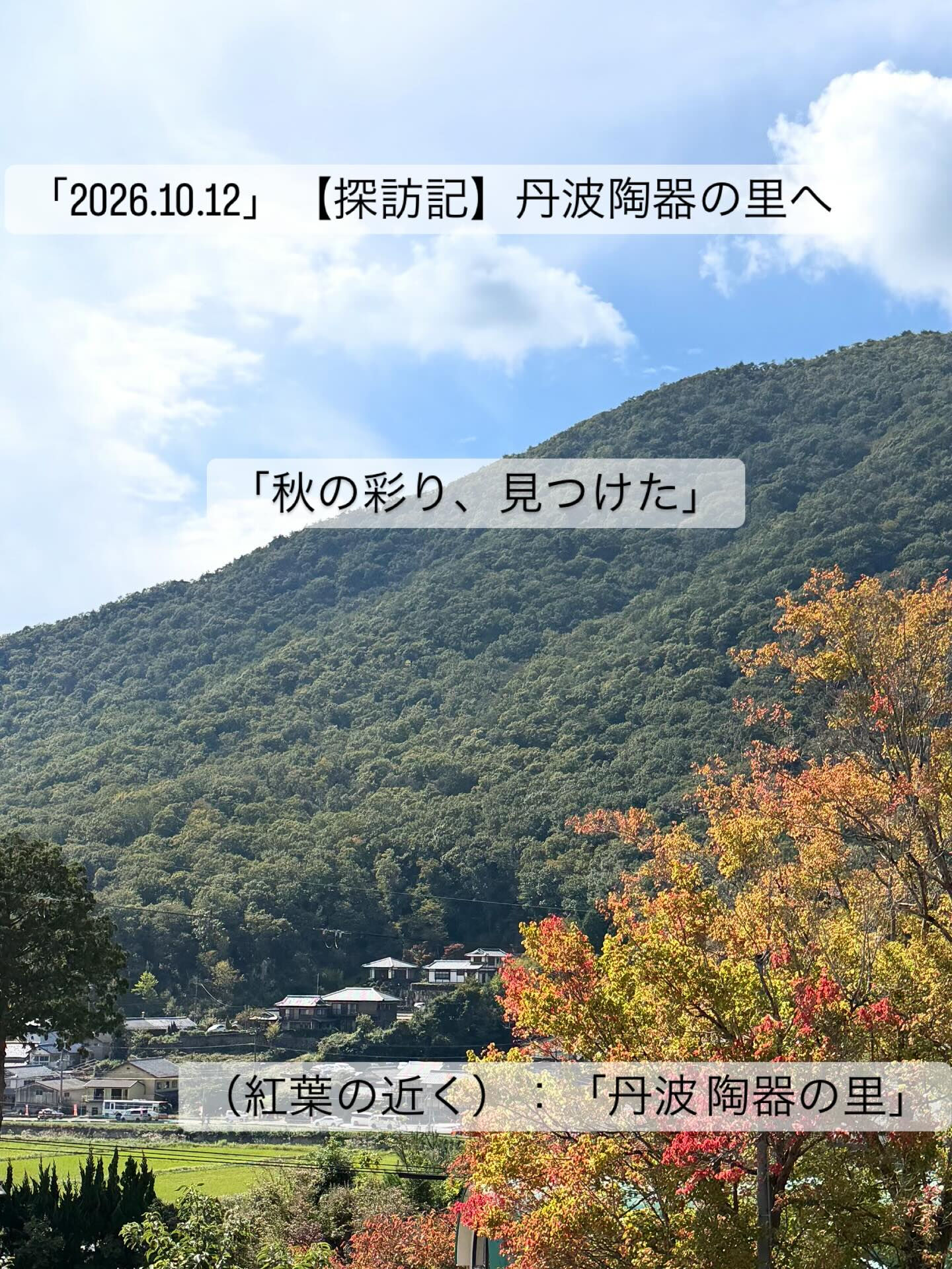 紅葉狩りには最高の季節ですね